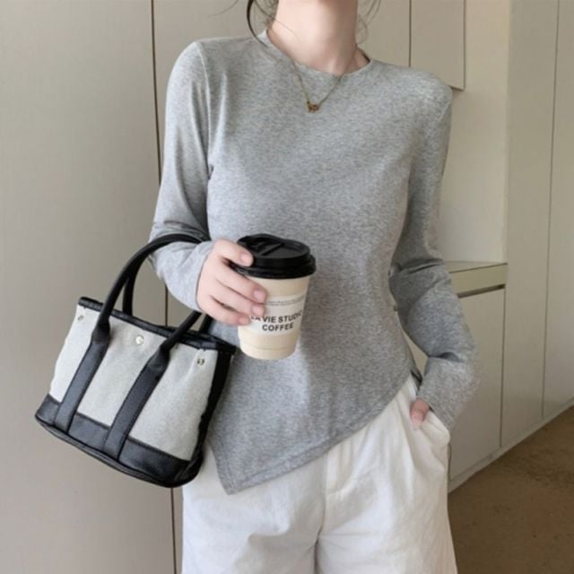 언발란스 컷팅 슬림핏 티셔츠 SNY-1004954