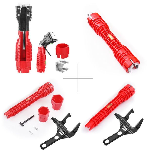 싱크대 배관 공구 멍키 스패너 2종 세트 전문가용