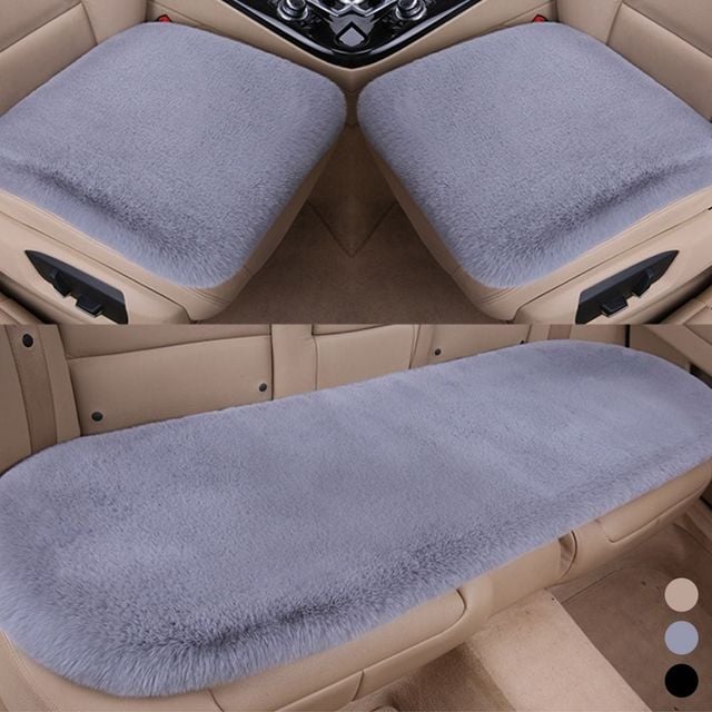 키밍 자동차 겨울 털방석 3개 세트 포근한 방석
