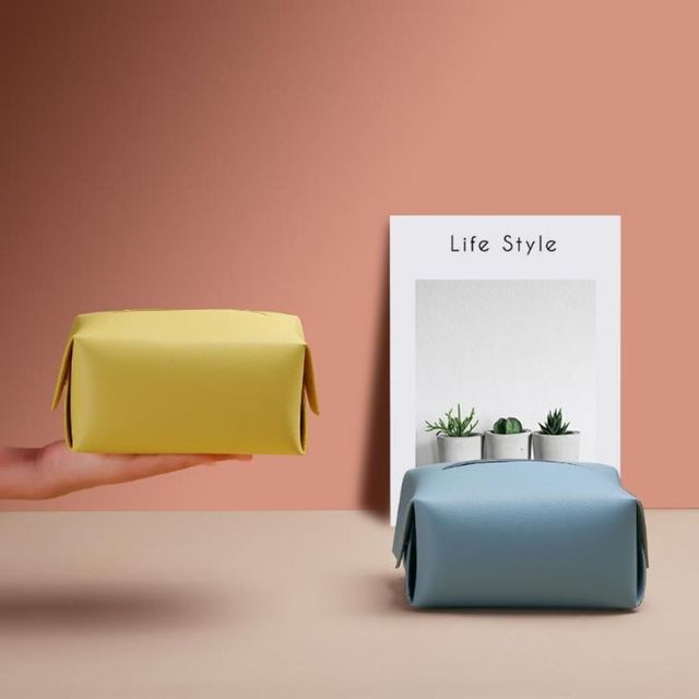 키밍 고급 가죽 티슈케이스 각티슈 화장지 보관함