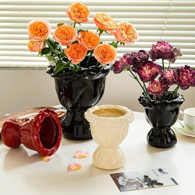 세라믹 부케 꽃다발 꽃병 도자기 장식 화병 오브제