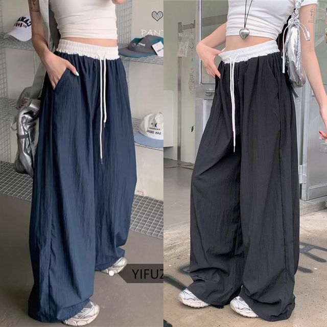 코지 와이드 스트링 팬츠 IT-25027