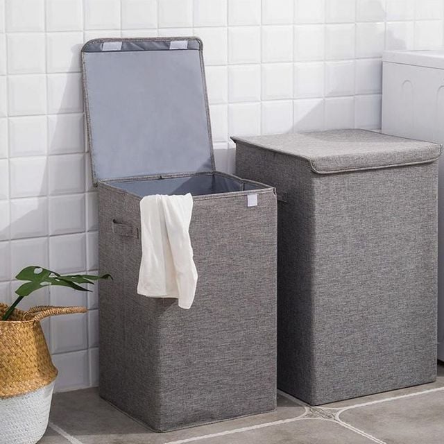 키밍 대형 접이식 패브릭 세탁 바구니 실용적인 빨래통