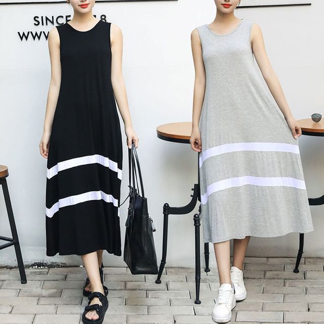 여성 민소매 나시 원피스 URK-158