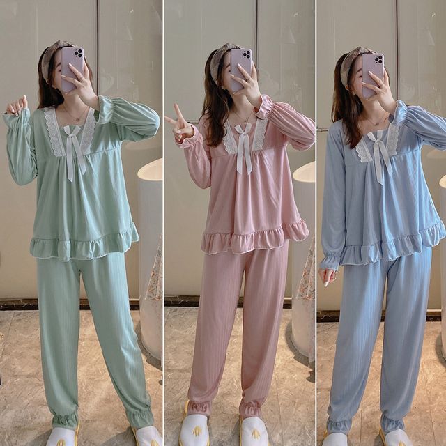 스퀘어 레이스 여성잠옷 DS5005