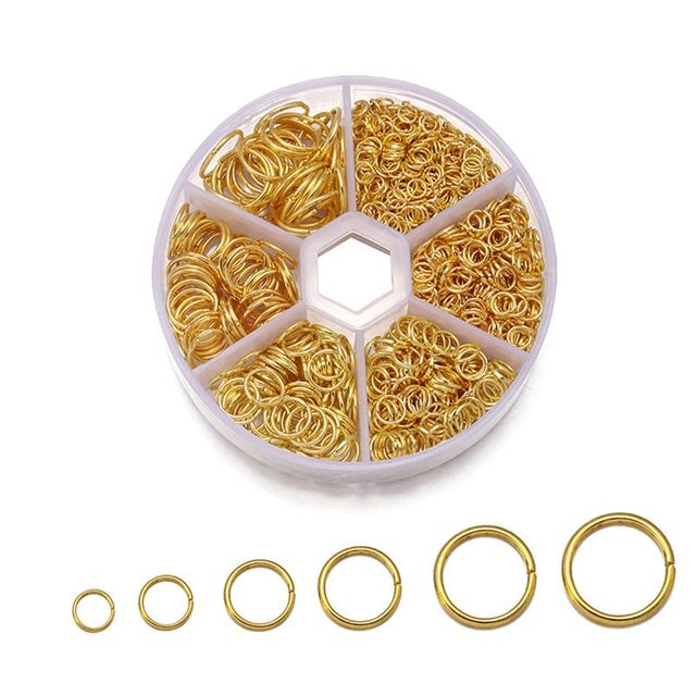 O링 뜨개질 도구 세트 오링 키링 열쇠고리 부자재 연결 1040pcs