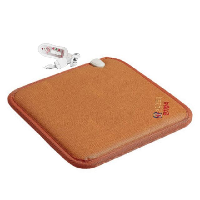 한일의료기 1인용 황토색 전기방석 비닐레자 물걸레청소가능 전기장판