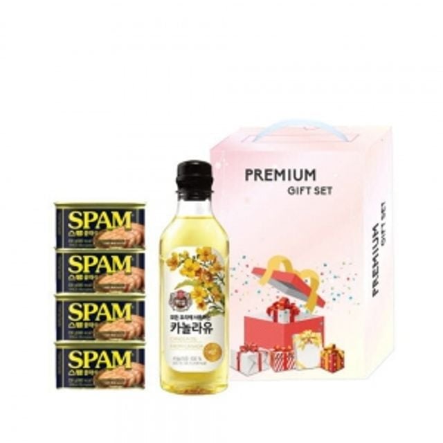 백설카놀라유500ml+CJ스팸200gx4개