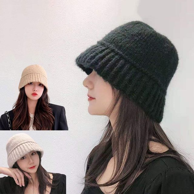 니트 숏 벙거지 버킷햇 모자 겨울 방한 귀보호 비니