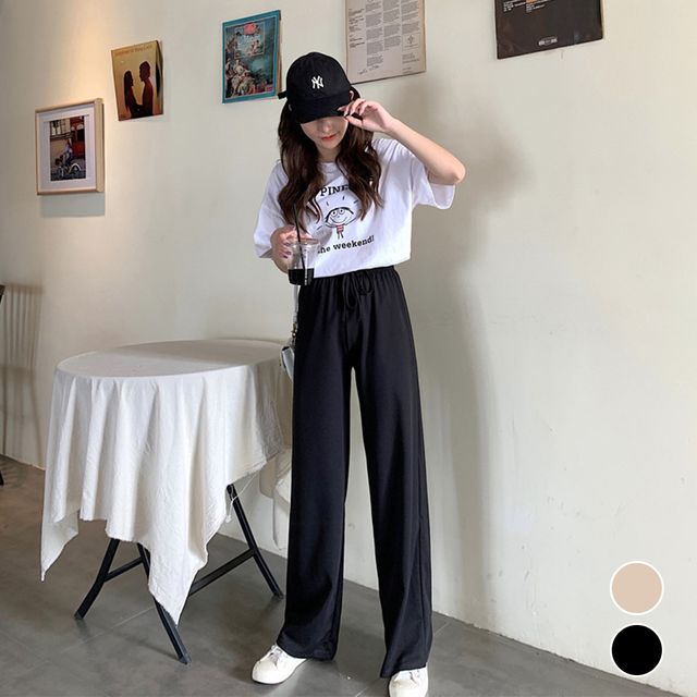 하이웨이스트 와이드 바지 URD-103