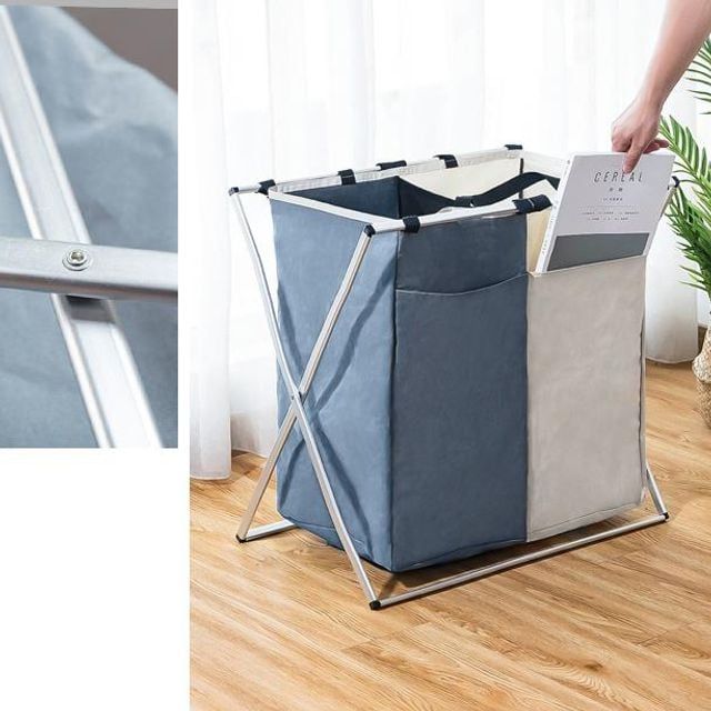 방수 접이식 빨래바구니 스탠드형 세탁통
