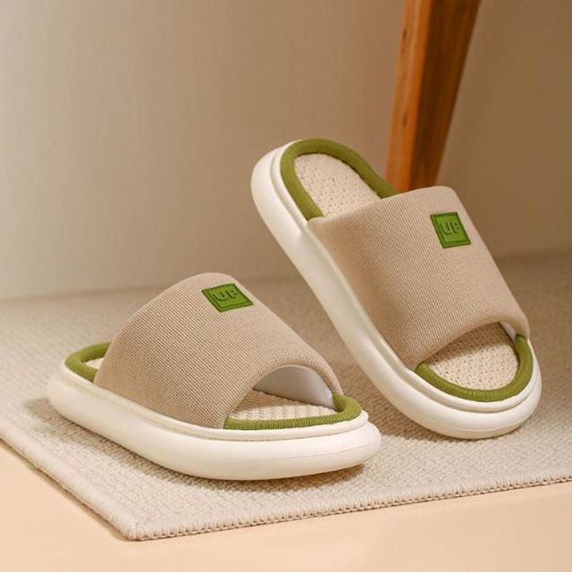 사계절 층간소음 방지 린넨 실내 슬리퍼 쿠션