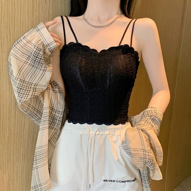 페미닌 레이스 캡내장 조절끈나시 JSC-d0131 JSC-d0131