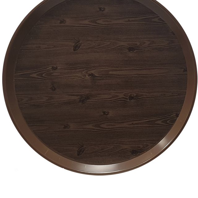 옹이 나무무늬 나무무늬 업소용 원형쟁반 3호