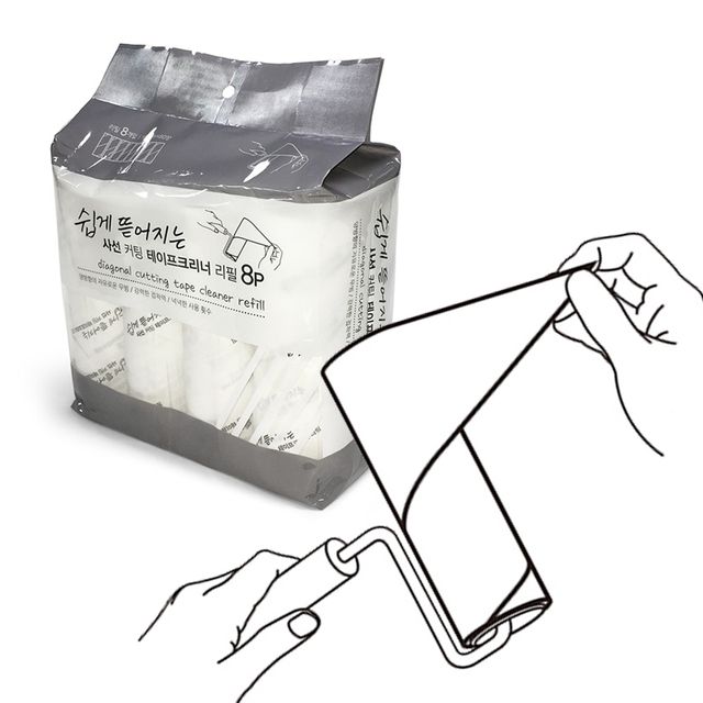 삼정131 쉽게 뜯는 사선커팅 테이프크리너 리필8개