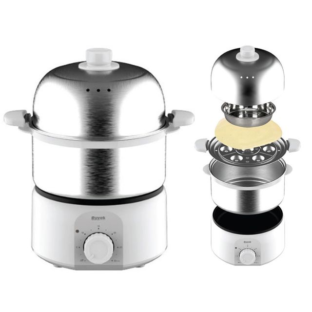 루베크2505 다용도 2단 스텐 멀티찜기 스티머 계란찜기 찜통기 만두 달걀