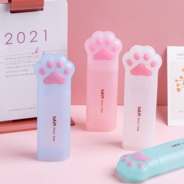 캣풋필통 연필 케이스 팬시 디자인 고양이(제작 로고 인쇄 홍보 기념품 판촉물)