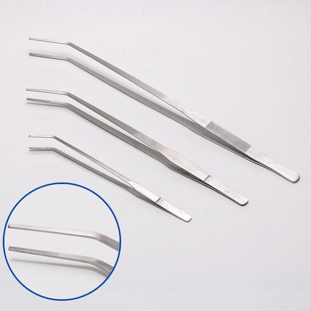 수초 심기 핀셋 27cm 곡선형 어항 꾸미기 청소 집게