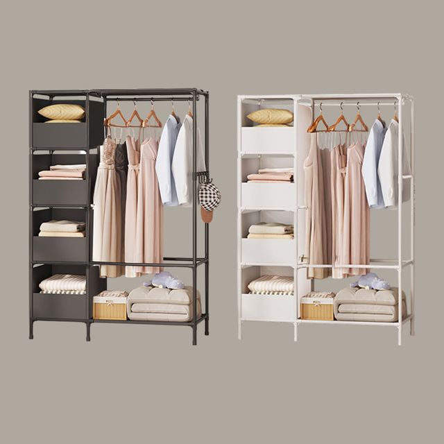 무타공 드레스룸 행거 수납 철체 스탠드 옷장 더블