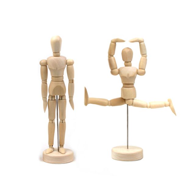 구체관절 인형 미니11.4cm 원목 나무 목각 사람모형