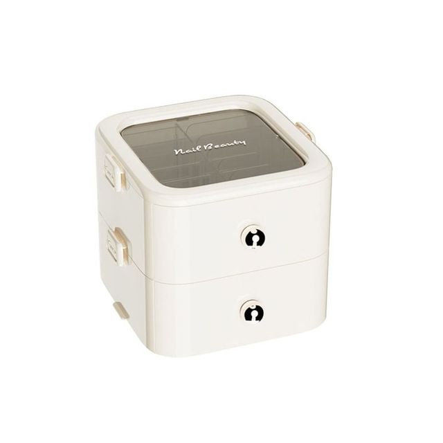 다용도 2단 네일 정리 보관함 소품 수납함