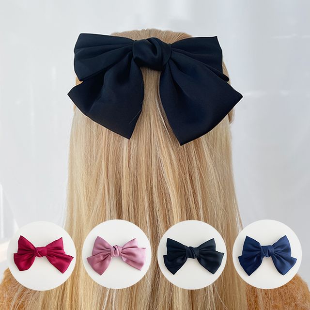 왕리본핀 빅리본핀 실크 리본핀 반묶음 헤어핀 머리핀