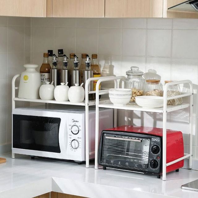 키밍 주방 전자렌지 선반 수납 트레이 소품 정리함