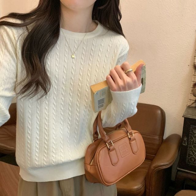 부드러운 베이직 꽈배기 긴팔 니트 JSD-1007251