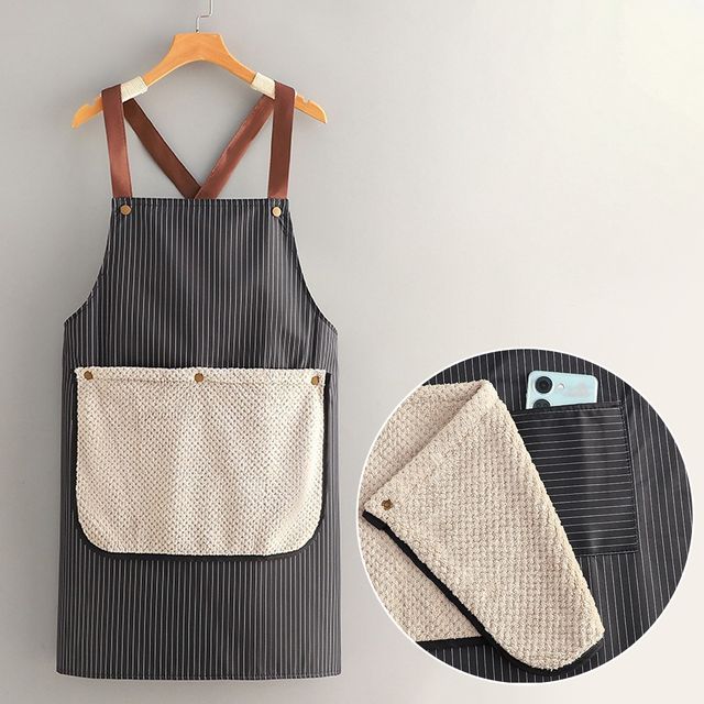 체르 수건 탈부착 포켓 방수 앞치마 SD-1004781