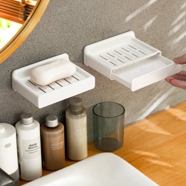 키밍 벽걸이 서랍식 비누 거치대 비눗갑 물빠짐트레이