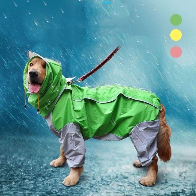 키밍 대형견 중형견 레인코트 방수 강아지 외출 비옷