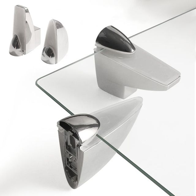 유리 고정 브라켓 2P 간격조절 칸막이 부속품 소형