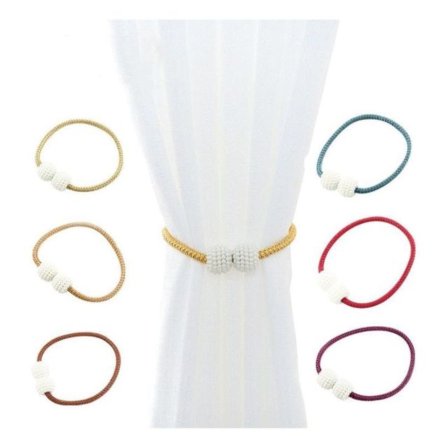 키밍 진주볼 마그네틱 커튼 타이백 장식 세트