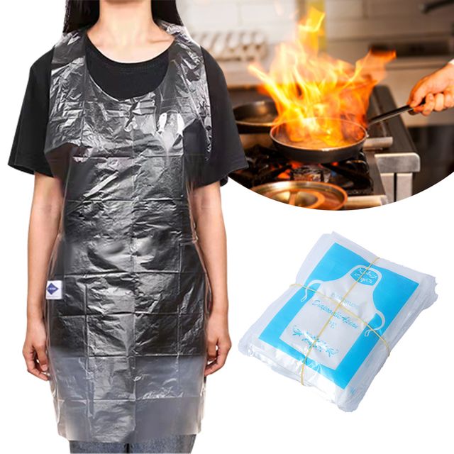 카페 방수 앞치마 허리 에이프런 일회용 비닐앞치마