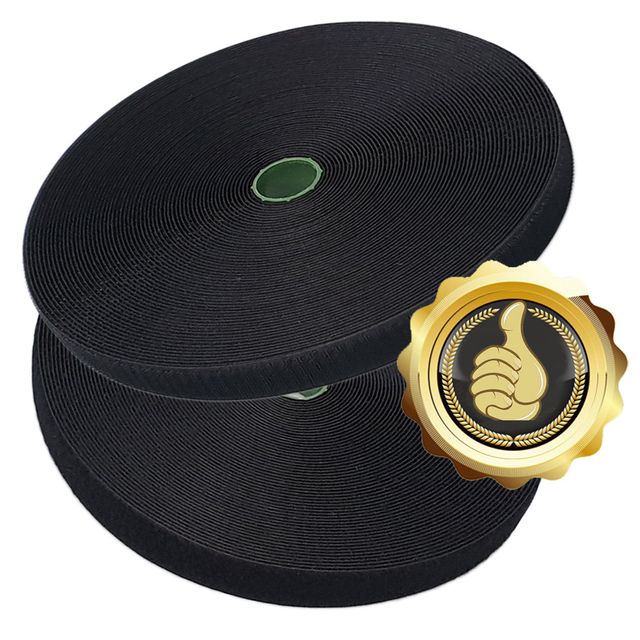 가봉용 재봉용 봉제용 찍찍이 폭2.5cm 18M 검정