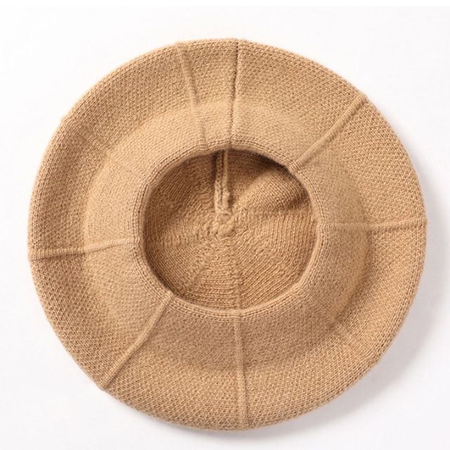 울 볼륨 니트 베레모 따뜻한 방한모 빵모자