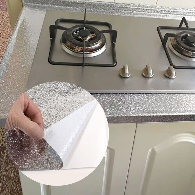 주방 은박 시트지 알루미늄 싱크대 오염방지 필름 5M