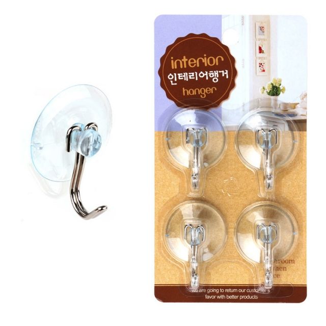 투명큐방 36mm 꼬마 흡착행거 4P