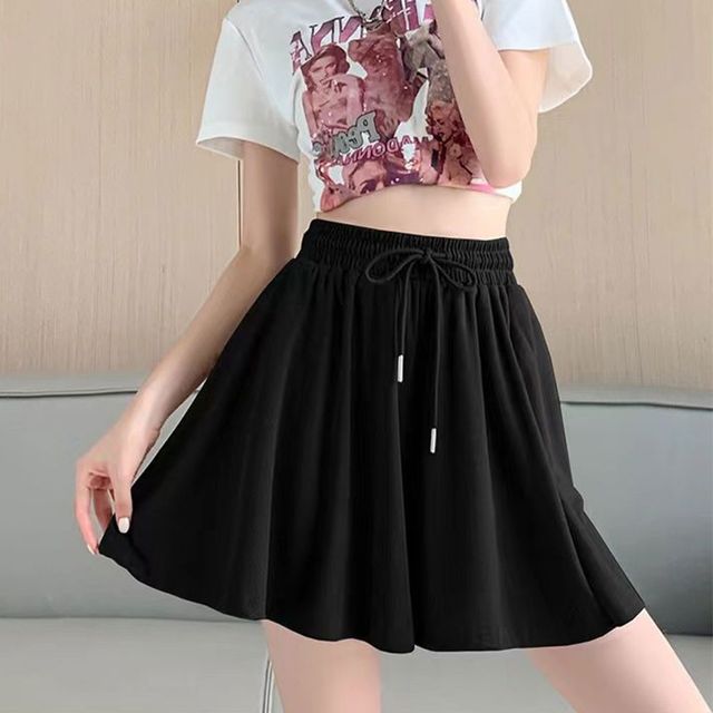 밴딩 플레어 치마 반바지 2color DK-0401