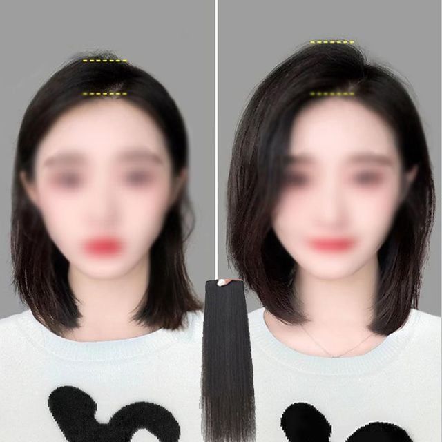 키밍 볼륨감 있는 정수리 부분가발 25센티미터 자연스러운 헤어피스