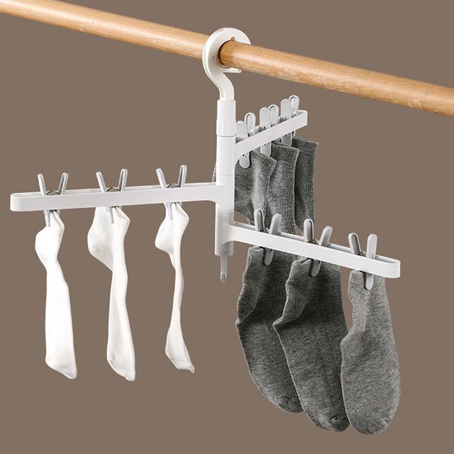 장만A740 3단 회전식 빨래걸이 양말건조대 모자걸이 속옷 집게 옷걸이 신발건조기