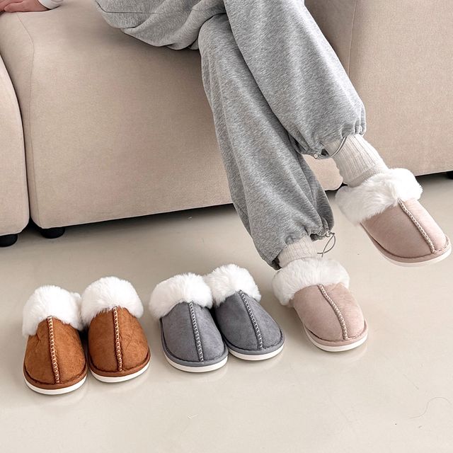 바즌 남녀 윈터허그 소프트 털슬리퍼 SD-1004546