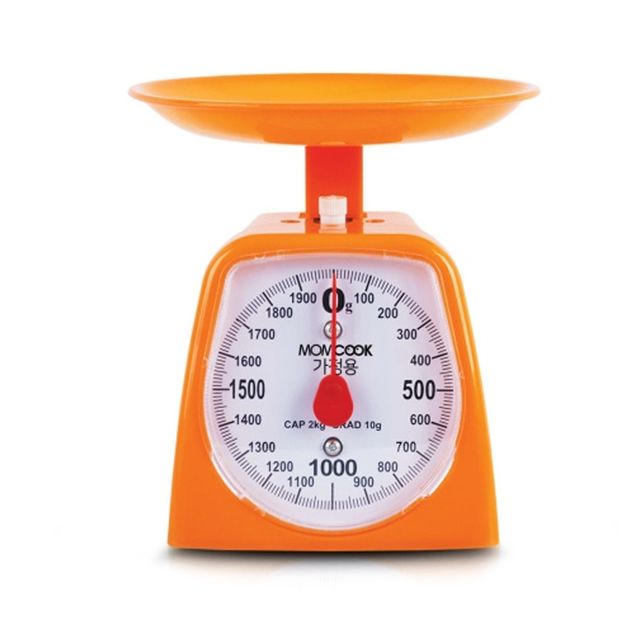 맘쿡2000 기계식 가정용 분리 계량접시 주방저울 2Kg