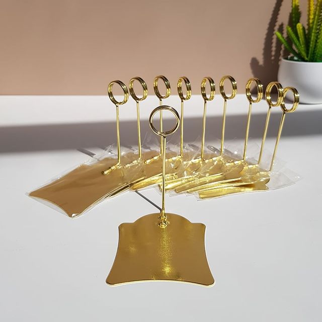 가격표 네임택 스탠드 메탈꽂이 10p 메모 홀더 7.5cm