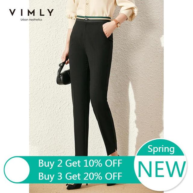 [해외] VIMLY 2022 봄 여성을위한 새로운 바지 패션 의류 Off