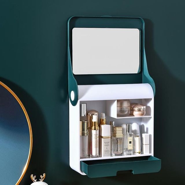 벽걸이 화장실 거울 수납함 메이크업 박스 정리대