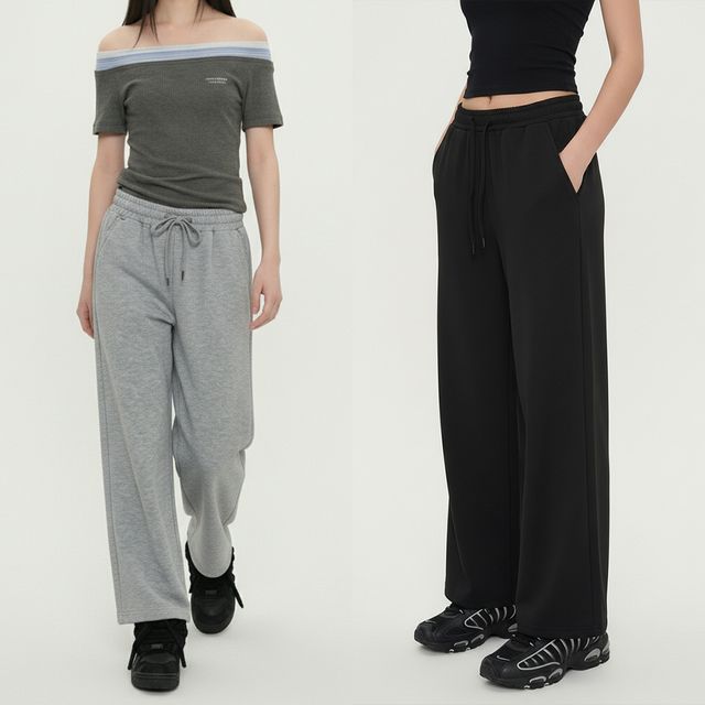 여성 와이드 부츠컷 밴딩 스트링 팬츠 JEB-1006847