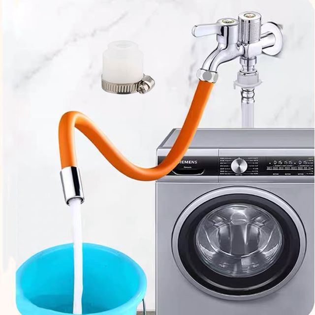 수도꼭지 연장호스 다용도 화장실 베란다 세탁실 50cm