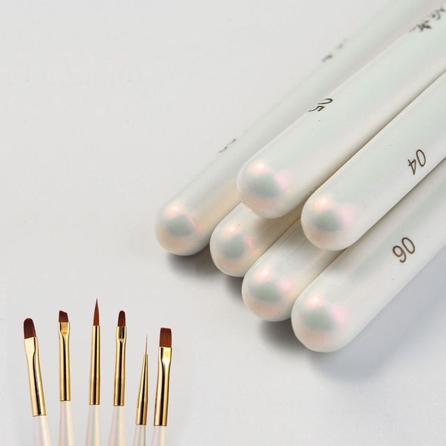 네일 아트 젤 브러시 세트 6종 전문 브러쉬