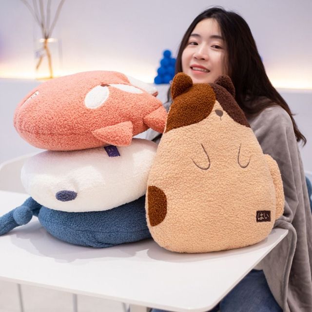 동물 캐릭터 낮잠 무릎담요 사무실 쿠션담요